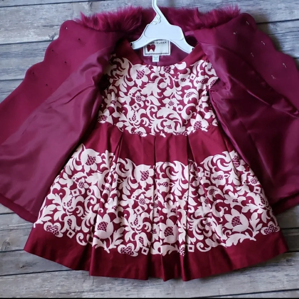 Janie and Jack Baby Girls Lace Print Dress - Picture 10 of 10